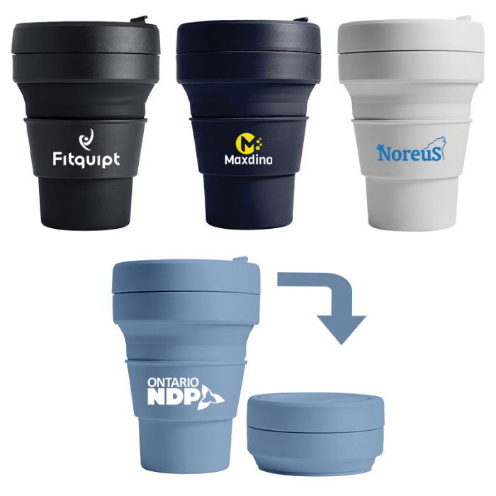 Imprinted Stojo 12 Oz Collapsible Cups