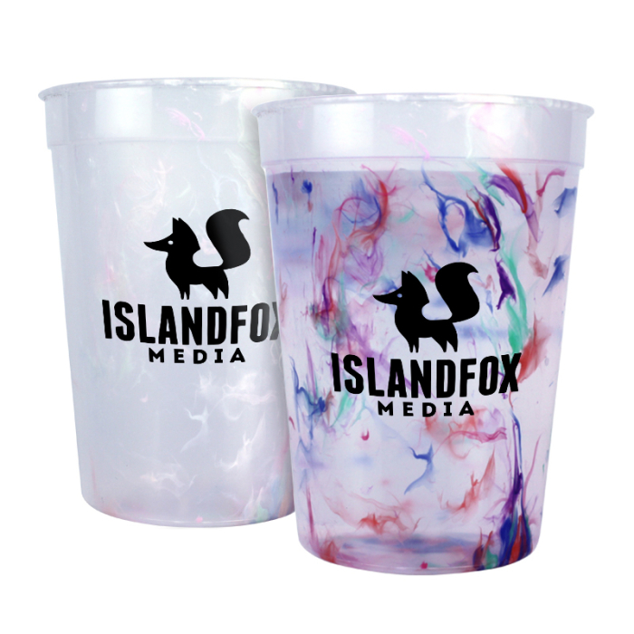 Mood™ Custom Printed 12 Oz Rainbow Confetti Cups