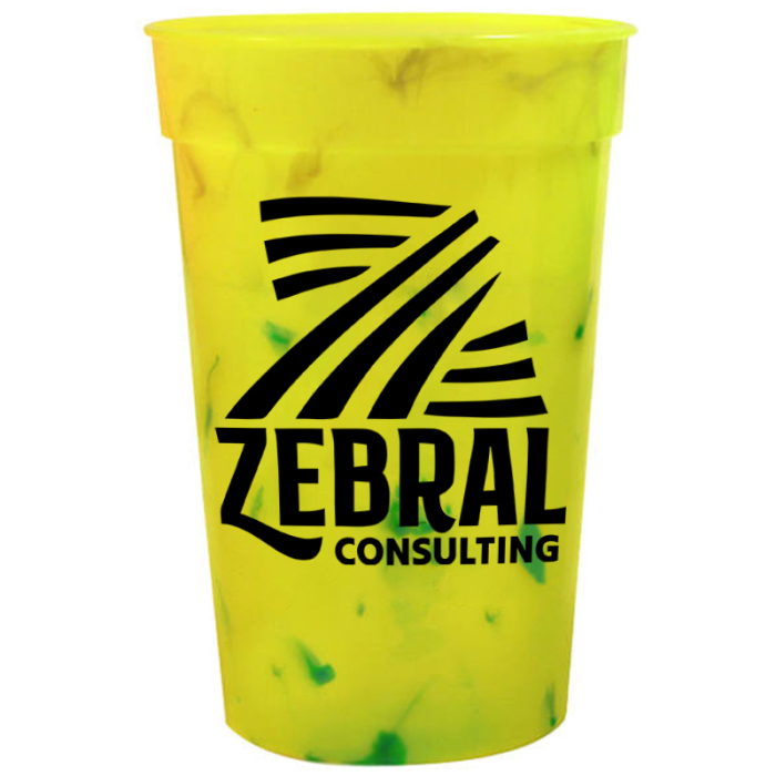 Mood™ Personalized 17 Oz Confetti Stadium Cups