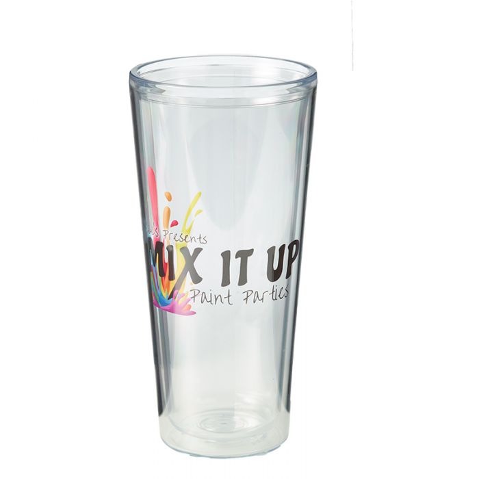 Customized 22 Oz Tritan USA Clear Wrap Inset Tumblers