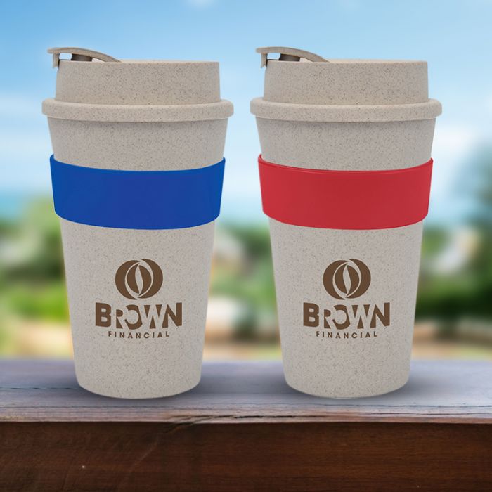 Promotional 16 Oz Wheat Travel Tumblers