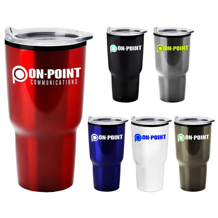 Promotional 28 Oz Aurora Stainless Steel Shell Auto Tumblers