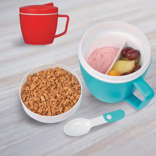 Personalized 14 Oz Thermal Mugs with Spoon and Fork Set