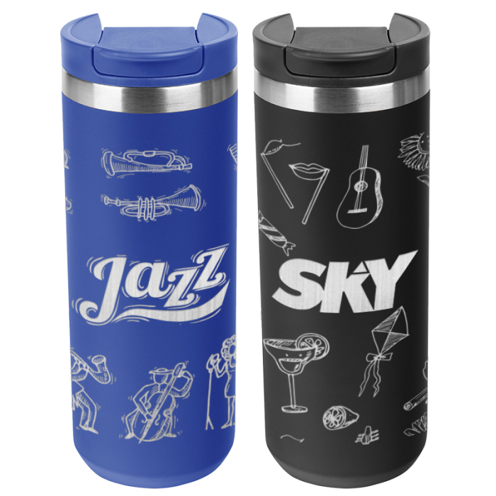 Promotional 18 Oz Full Laser Sienna Stainless Steel Bottles