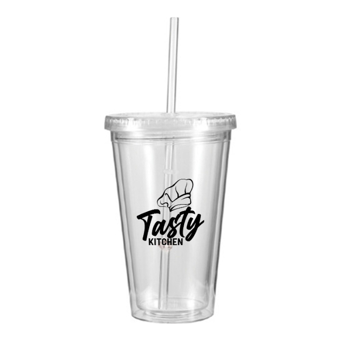 Imprinted 16 Oz Victory Acrylic Tumblers with Straw Lids