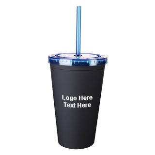 Custom Printed 16 Oz Newport Tumblers with Straw
