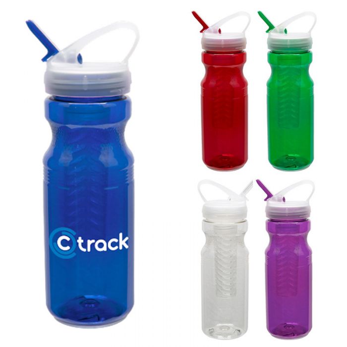 Custom Printed 24 Oz Polyclear Fruit Fusion Bottles