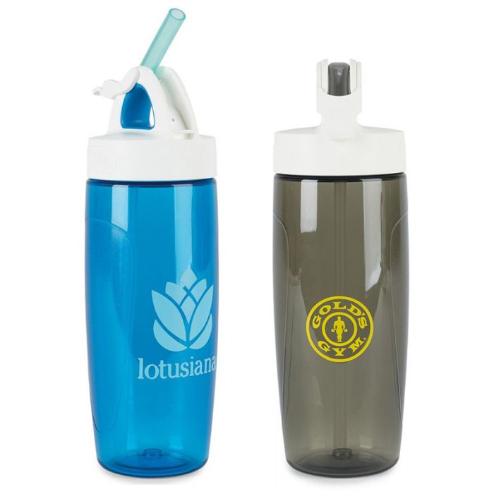 24 Oz Customized Thermos Sport Bottles with Covered Straw