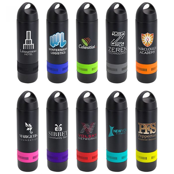 Promotional 14 Oz Combo Water Bottles & Wireless Speakers