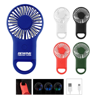 Rechargeable Handheld Fan with Carabiners 2.0