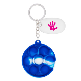 Push Pop Bubble Round Fidget Sensory Keychains