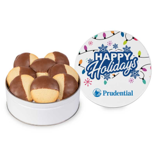 Chocolate Dipped Butter Cookies in Gift Tins