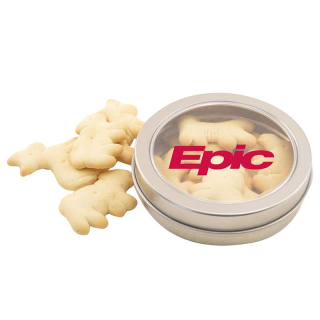Round Tins with Animal Crackers