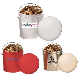 Logo 1 Gallon Bounty Tin with Pretzels