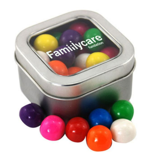 Window Tins with Gumballs