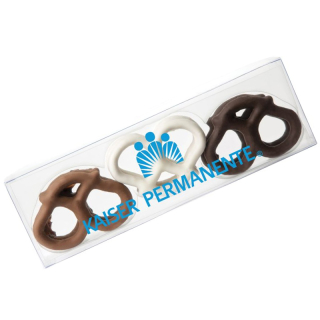 3 Ring Pretzel Acetates with Chocolate Trio of Pretzels