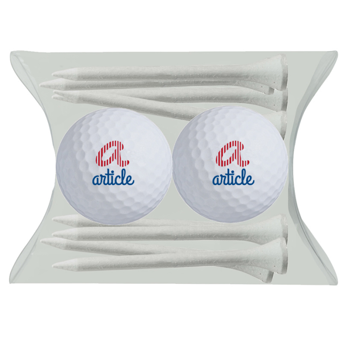Personalized 2-Ball and 12-Tee Pillow Packs