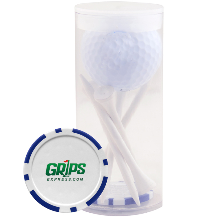 Promotional 1-Ball 5-Tee Par Packs with Poker Chip Ball Markers