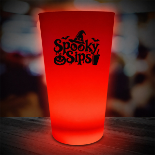 Red LED Pint Glasses