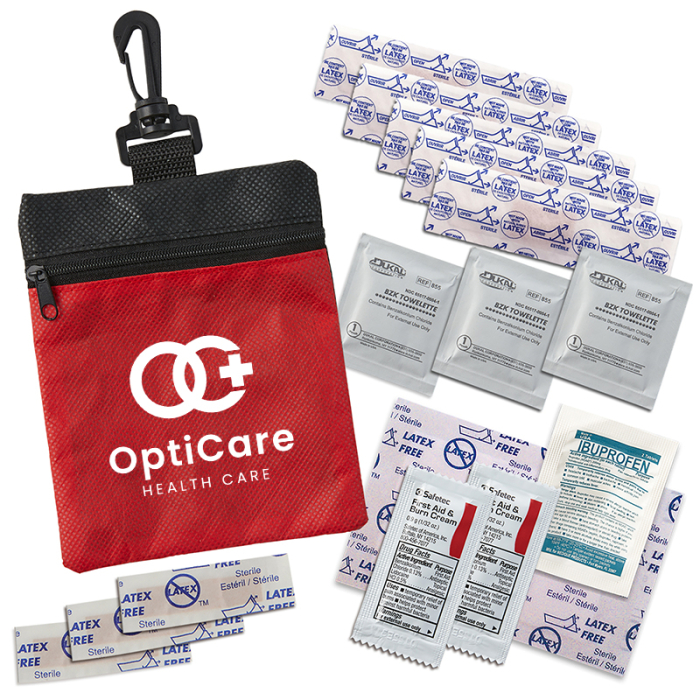 Custom Imprinted Crucial Care RPET First Aid Kits