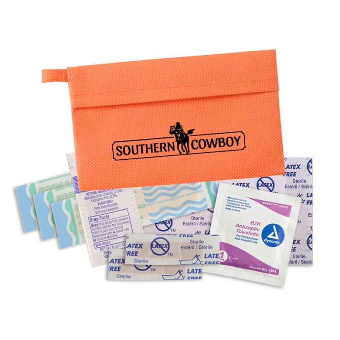 Quick Care Imprinted Non-Woven First Aid Kits