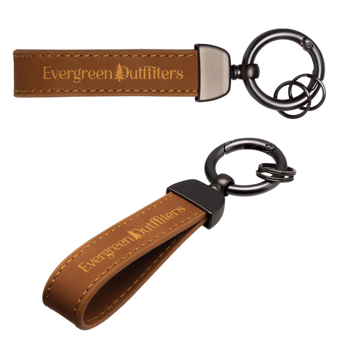 Customized Leather Spring Clip Keytags