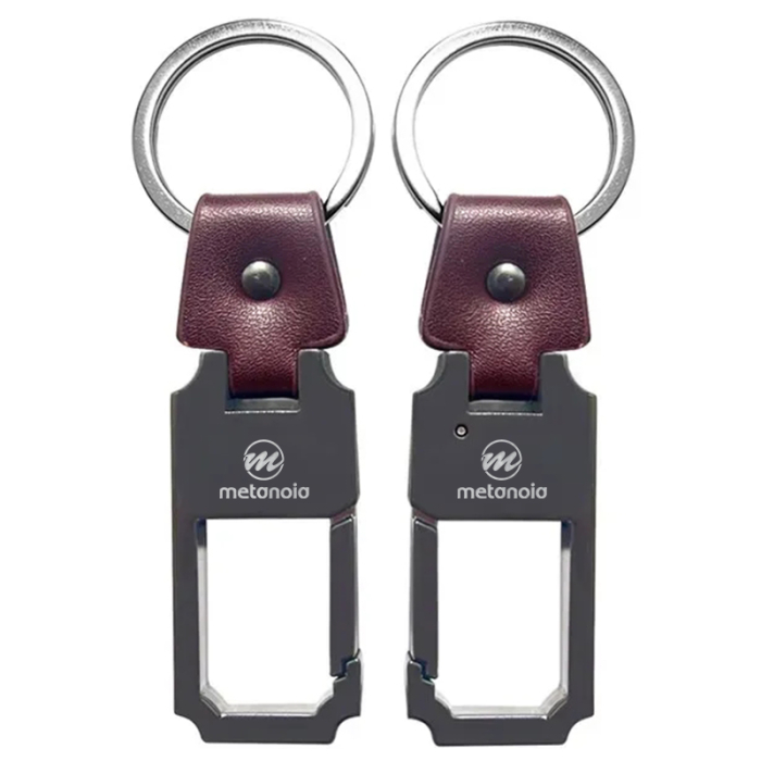 Personalized Metal Leather Keychains