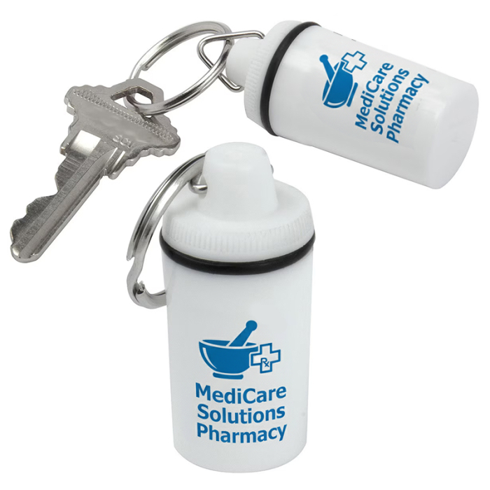 Promotional Pill Container Keytags