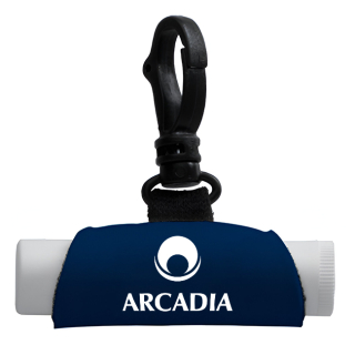 Neoprene Lip Balm Sleeves with Swivel Snap Hook