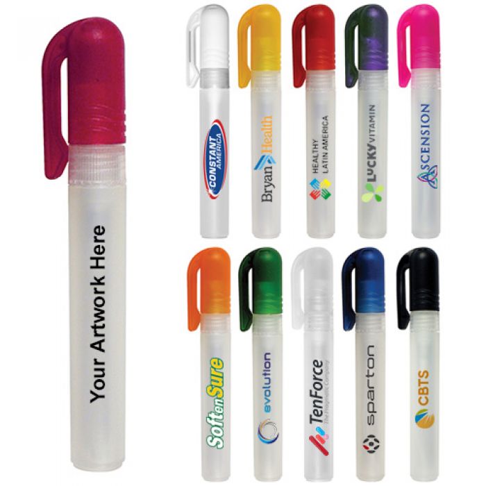 4.875 Inch Custom Non-Alcohol Pen Spray Sanitizers