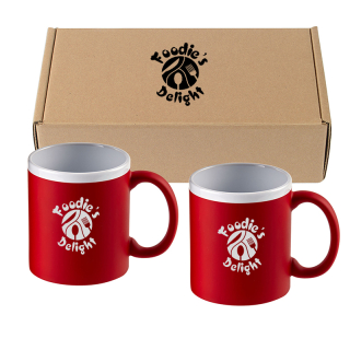 11 Oz Sunrise Velvet-Touch Ceramic Mugs Gift Sets