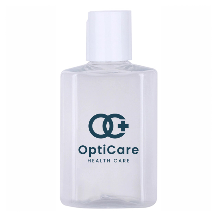 2 Oz Promotional PPE Square Gel Bottles for Hand Sanitizer