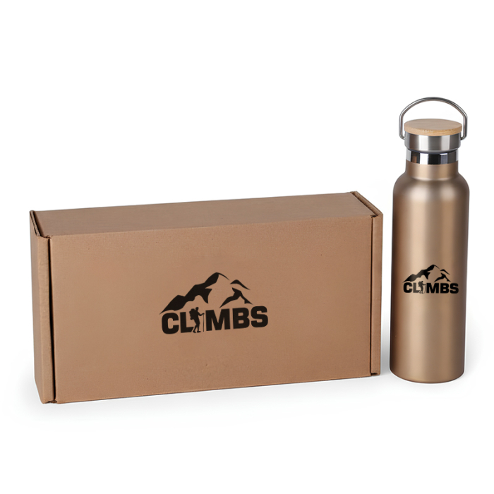 21 Oz Promotional Breckenridge Stainless Steel Bottles with Gift Box