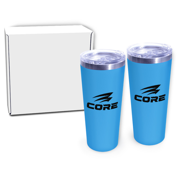 22 Oz Custom Memphis Tumblers with Slide Lid Gift Sets