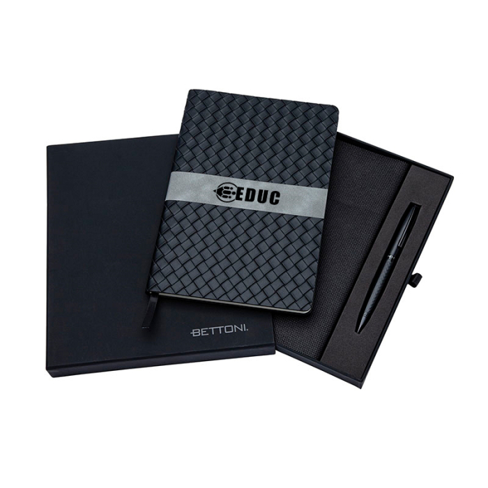 Bettoni® Imprinted Cetara Junior Journal and Pen Giftsets