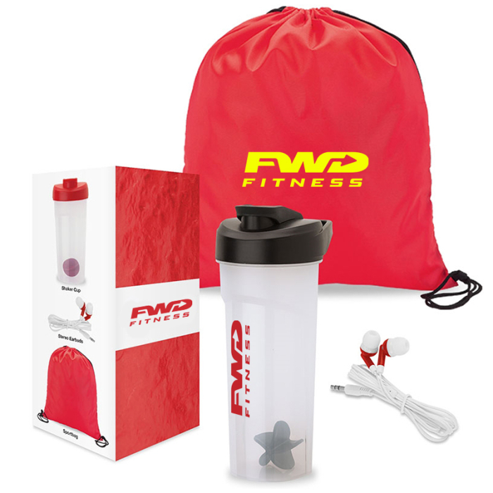 Custom Printed Vigor 3-Piece Fitness Gift Sets