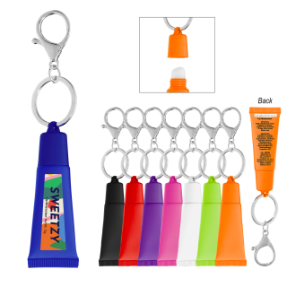 Squeeze Tube Lip Moisturizers With Key Ring