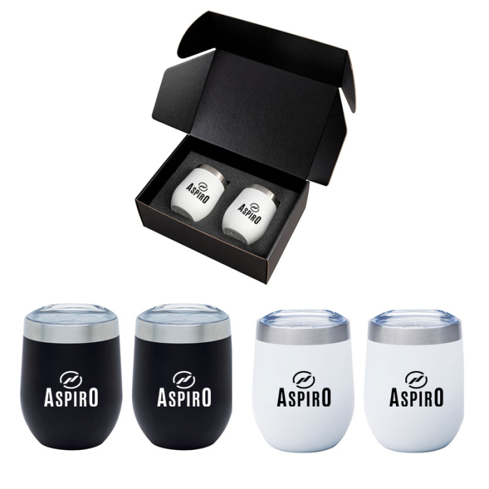 Customized Brisbane II Two-Piece Classic Wine Tumbler Gift Sets