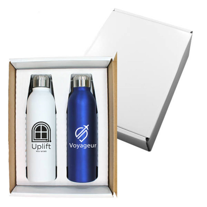 Halcyon® Imprinted 17 Oz Deluxe Bottle Gift Sets