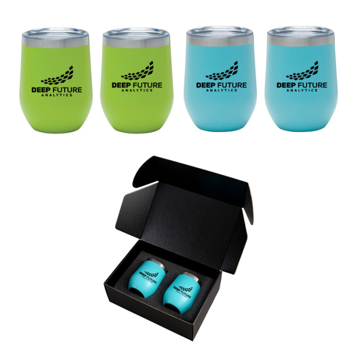 Imprinted Aria II Two-Piece Wine Tumbler Gift Sets