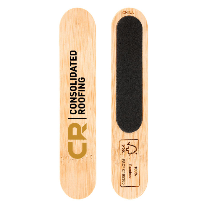 Imprinted Bamboo Nail Files