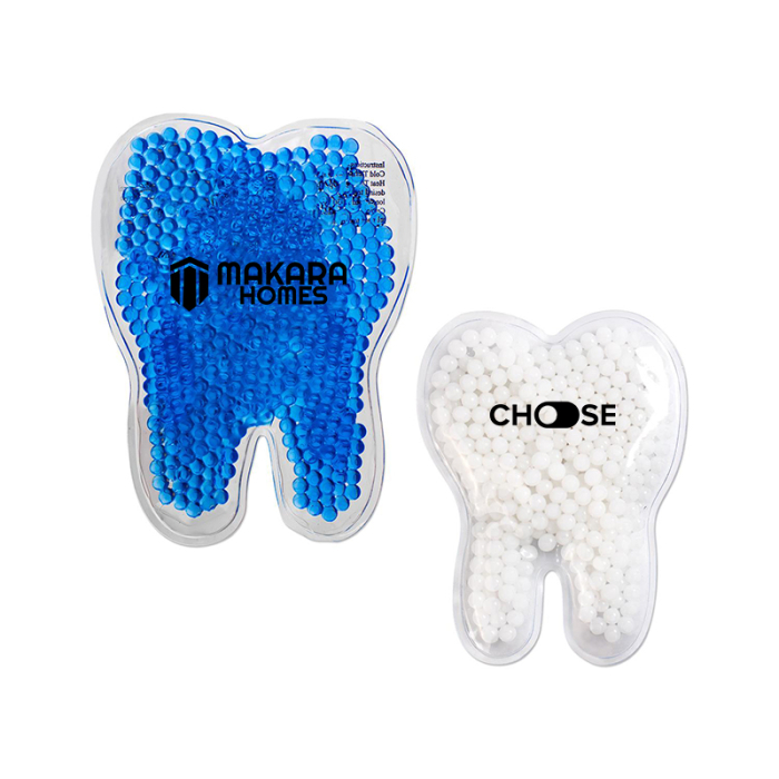 Custom Printed Hot/Cold Gel Packs - Tooth Shaped