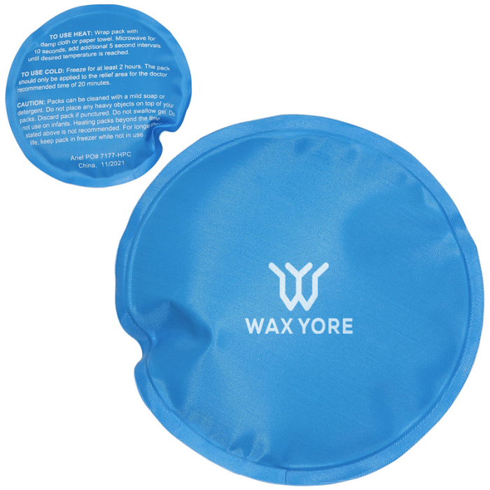 Custom Printed Round Nylon-Covered Hot/Cold Packs