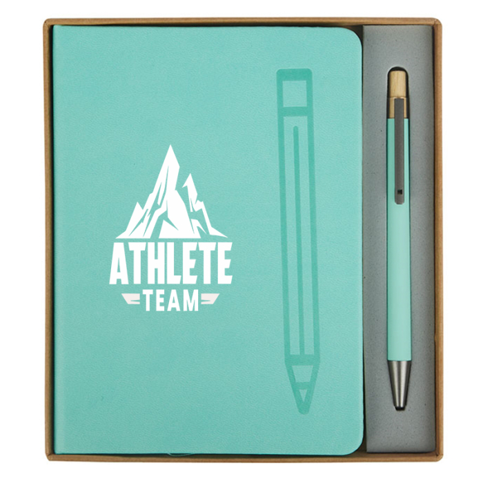 Personalized Manhattan II Gift Sets with Magnetic Journals and Recycled Pens