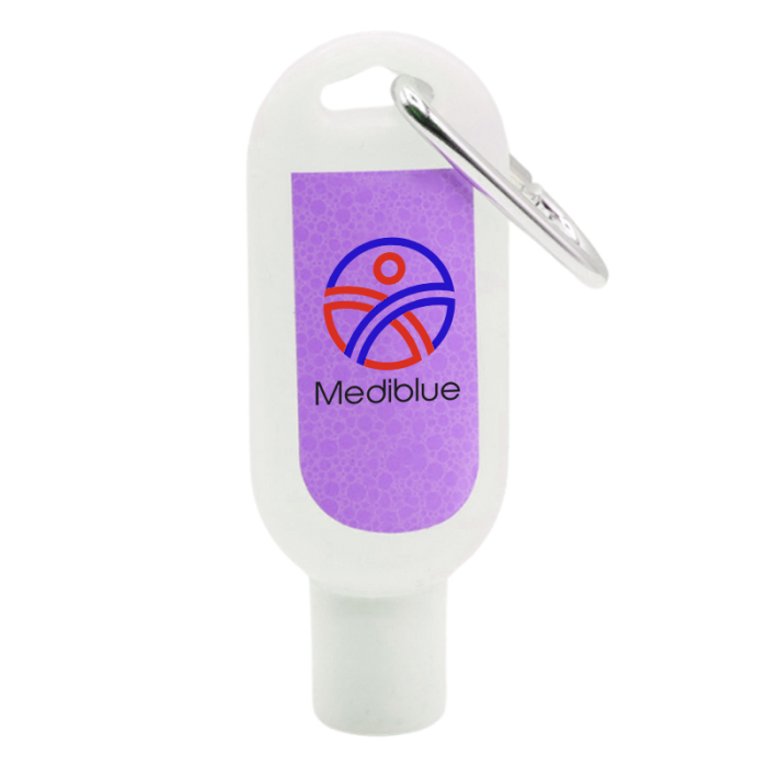 Promotional 60% Hand Sanitizer Gel Tottles 1.5 Ounce with Carabiners