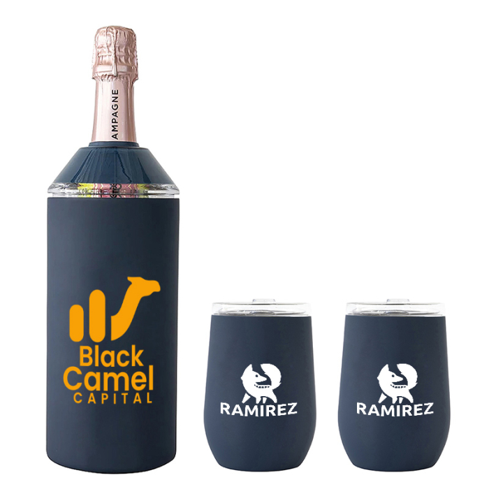 Vinglace® Promotional Wine Bottle Insulators and 2 Glass Gift Sets