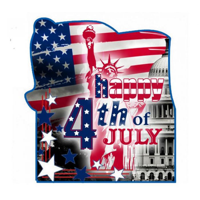 2.75x3 Customized Flag Shaped Independence Day Magnets 20 Mil