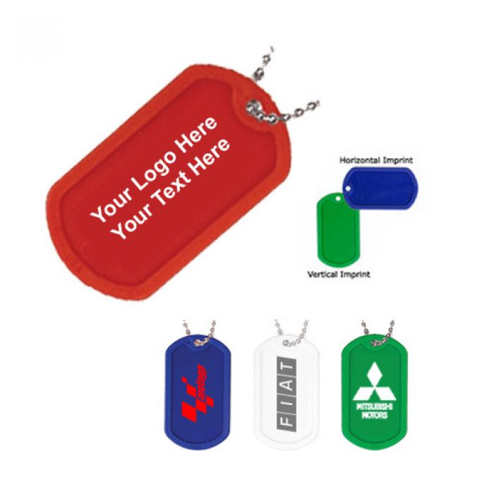 Custom Imprinted Dog Tags with Ball Chain