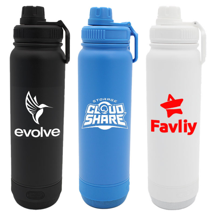 24 Oz Personalized Recycled Stainless Speaker Bottles