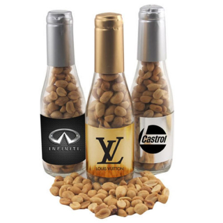 Champagne Bottles with Peanuts